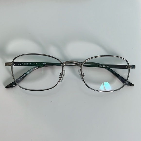 Reading Glasses Alfred Sung Grey Silver -0.50 -0.25 +1.25 Lightly Used Designer - Picture 2 of 5